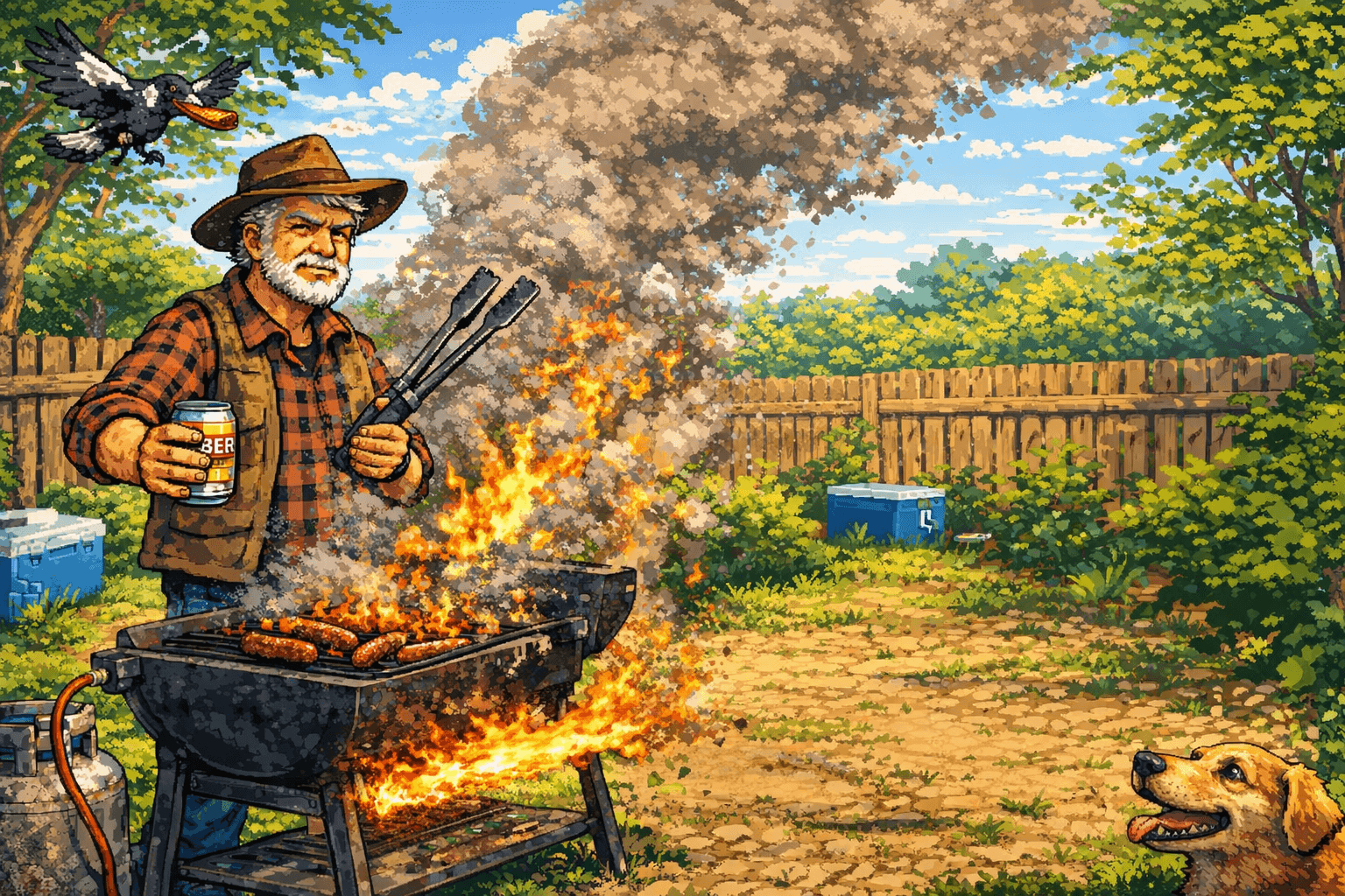 The Great Backyard BBQ Disaster of 26 : A Yarn