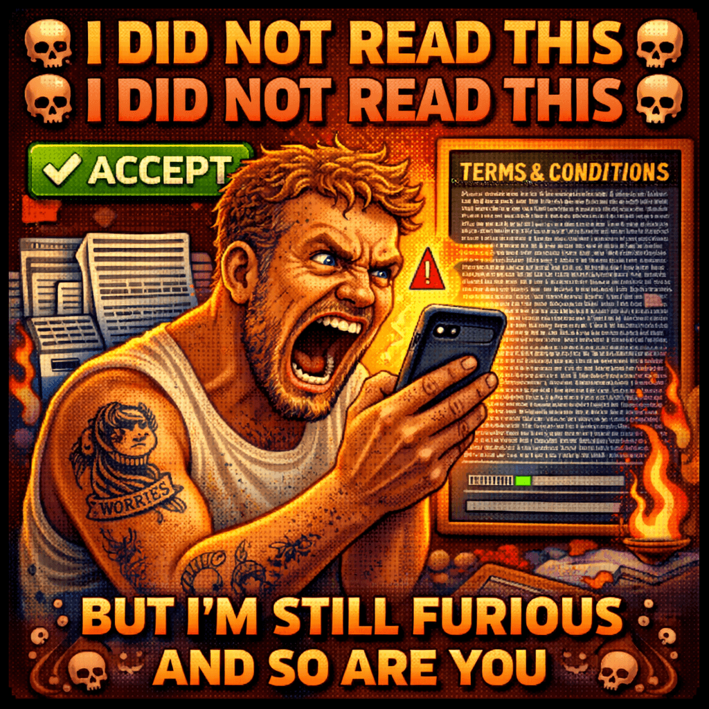 I Did Not Read This (But I'm Furious) : Song