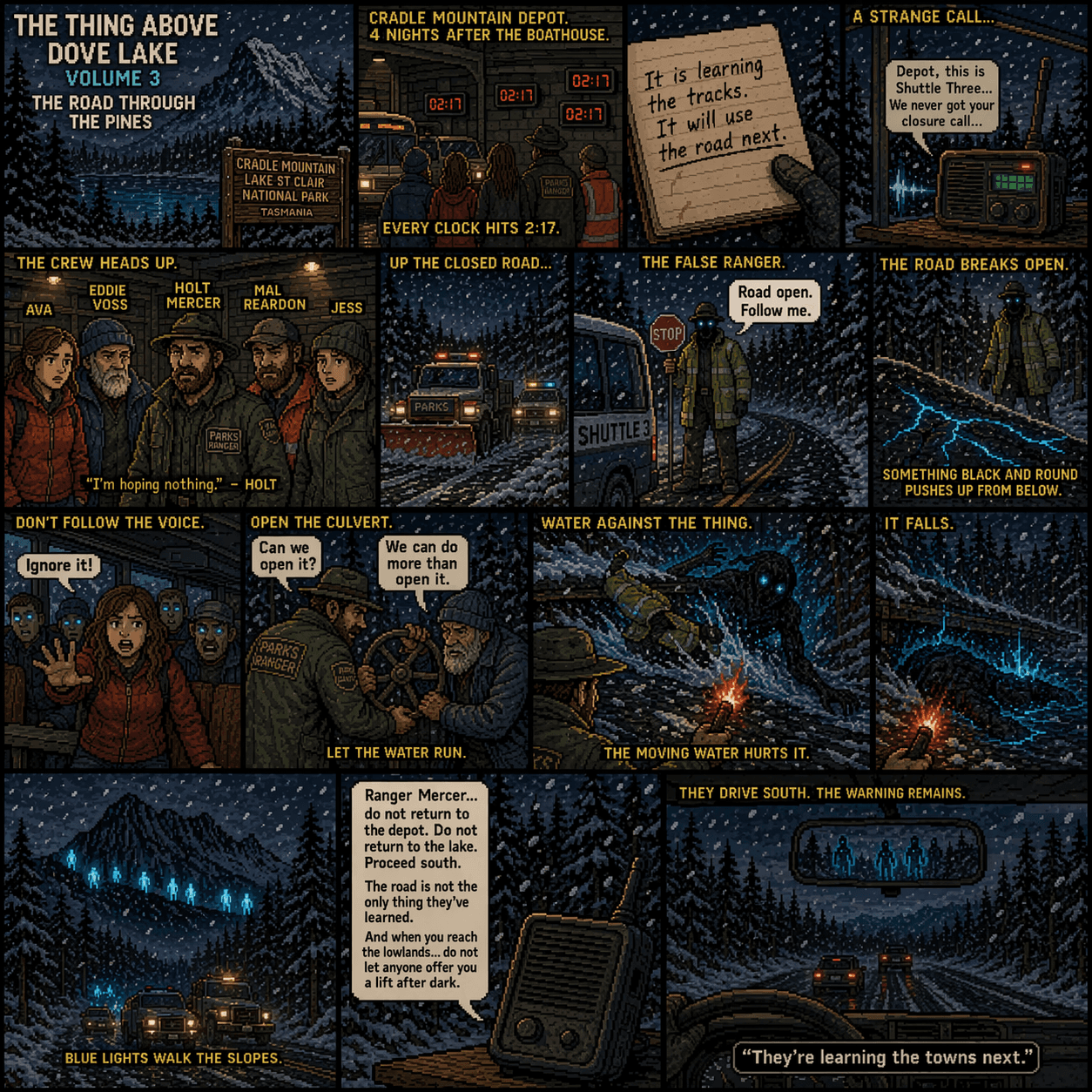 The Thing Above Dove Lake, Volume 3 , The Road Through the Pines