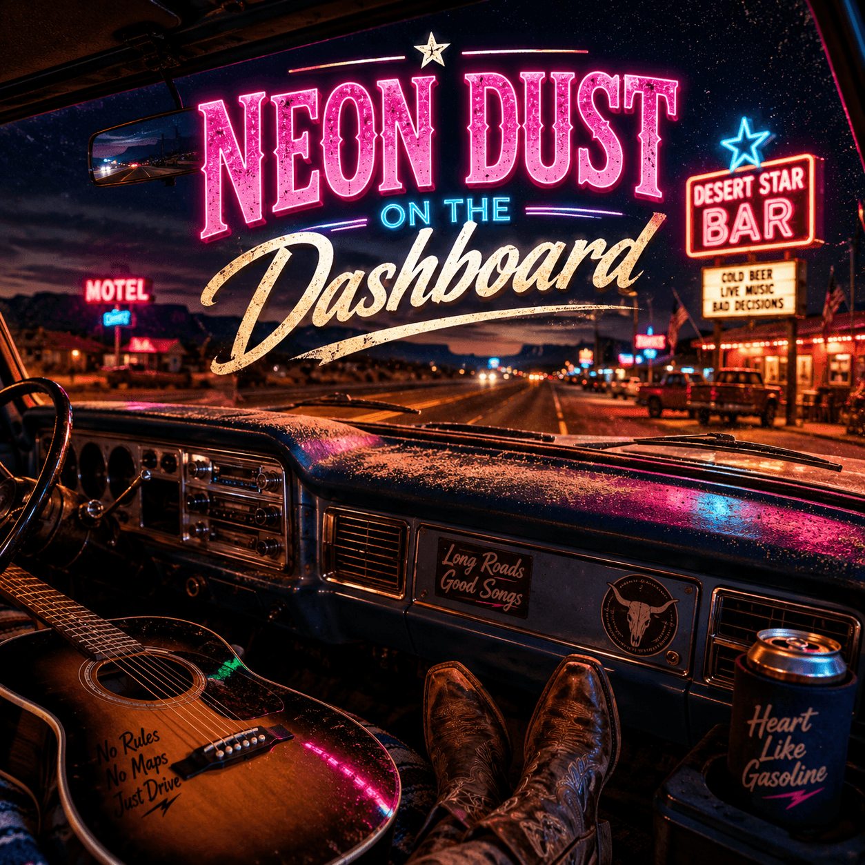 Neon Dust on the Dashboard