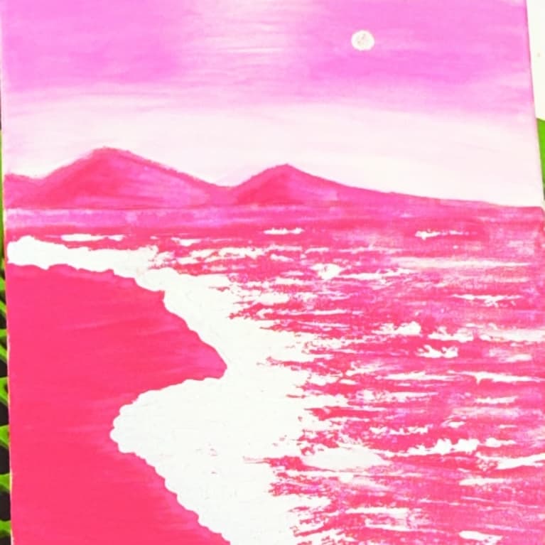 Pink Beach with Love